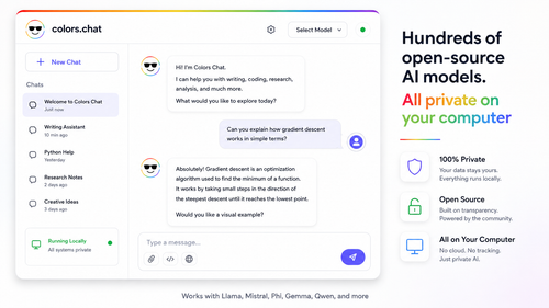 colorsXUI private AI interface pre-release