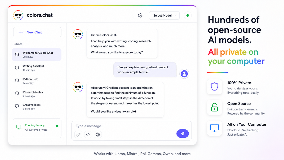 colorsXUI private AI interface pre-release